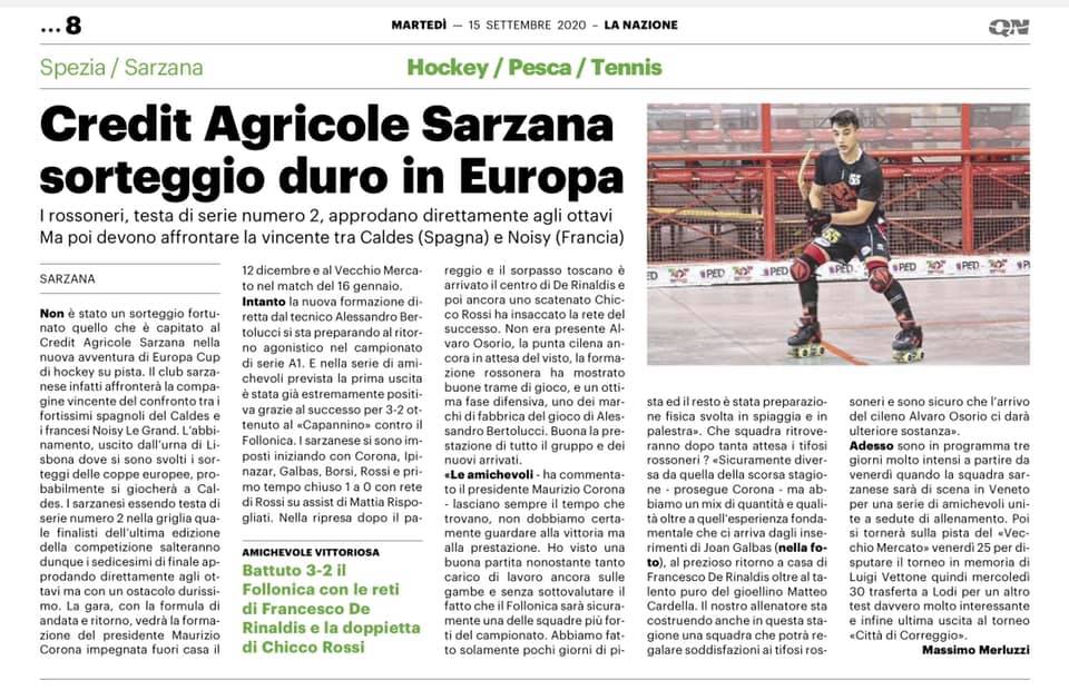 La Nazione 15 Settembre